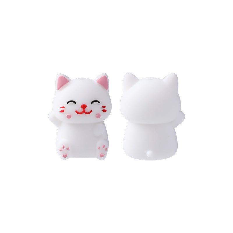 Wholesale 20pcs/pack 3D cartoon cow silicone beads